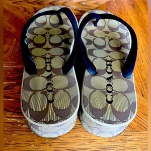 Coach size 8B flip flop wedge sandals